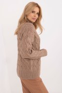 Golf Damski Model AT-SW-23445.00 Dark Beige - AT - uniwersalny Golf Damski Model AT-SW-23445.00 Dark Beige - AT - uniwersalny