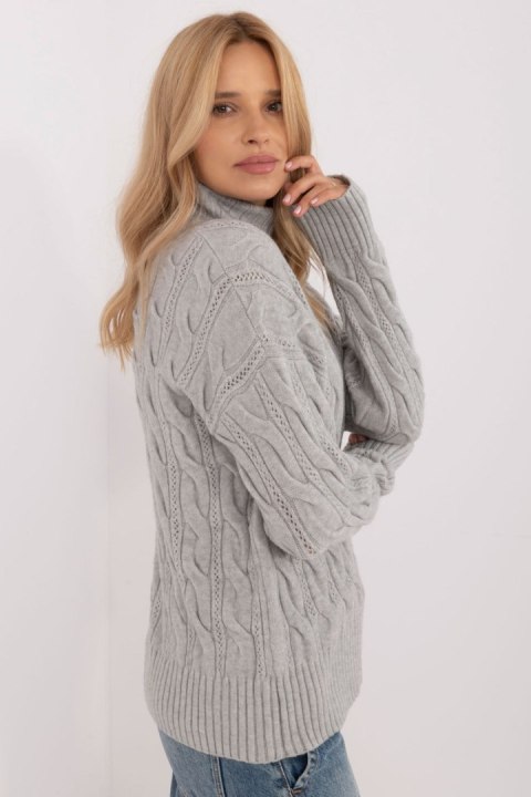 Golf Damski Model AT-SW-23445.00 Grey - AT - uniwersalny Golf Damski Model AT-SW-23445.00 Grey - AT - uniwersalny