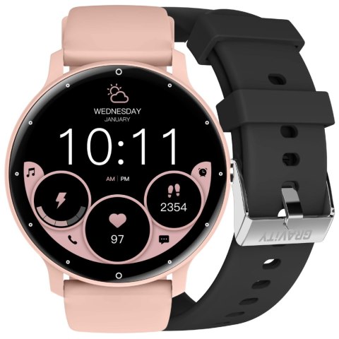 SMARTWATCH UNISEX GRAVITY GT1-5 PRO - ROZMOWY BLUETOOTH, DODATKOWY PASEK (sg027e) SMARTWATCH UNISEX GRAVITY GT1-5 PRO - ROZMOWY BLUETOOTH, DODATKOWY PASEK (sg027e)