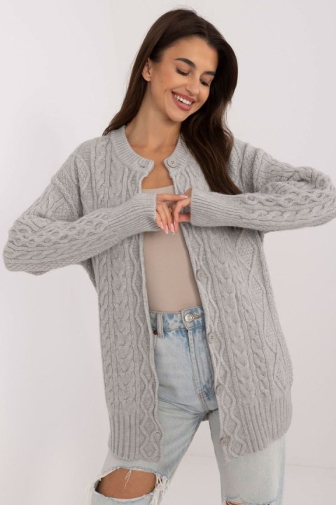 Sweter Damski Model AT-SW-23525.21 Grey - AT - uniwersalny