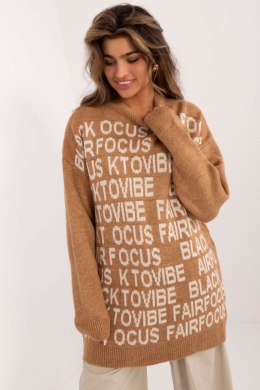Sweter Damski Model BA-SW-0546.07 Camel - Badu - uniwersalny