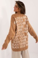 Sweter Damski Model BA-SW-0546.07 Camel - Badu - uniwersalny Sweter Damski Model BA-SW-0546.07 Camel - Badu - uniwersalny