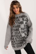 Sweter Damski Model BA-SW-0546.07 Grey - Badu - uniwersalny Sweter Damski Model BA-SW-0546.07 Grey - Badu - uniwersalny