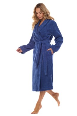 Szlafrok Cotton Long 2408 Navy - L&L collection - XXL