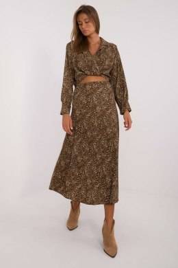 Spódnica Komplet Model DHJ-KMPL-19586-1.53 Dark Beige - Italy Moda - uniwersalny