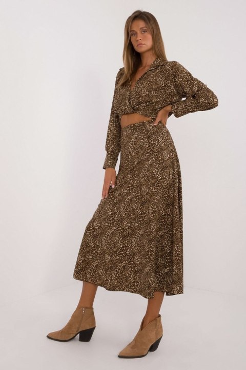 Spódnica Komplet Model DHJ-KMPL-19586-1.53 Dark Beige - Italy Moda - uniwersalny Spódnica Komplet Model DHJ-KMPL-19586-1.53 Dark Beige - Italy Moda - uniwersalny