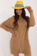 Sweter Damski Model BA-SW-0574.44 Camel - Badu - uniwersalny Sweter Damski Model BA-SW-0574.44 Camel - Badu - uniwersalny