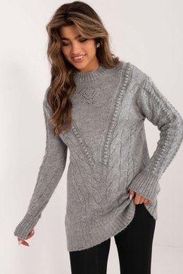 Sweter Damski Model BA-SW-0574.44 Grey - Badu - uniwersalny