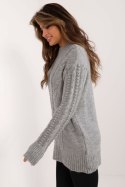 Sweter Damski Model BA-SW-0574.44 Grey - Badu - uniwersalny Sweter Damski Model BA-SW-0574.44 Grey - Badu - uniwersalny
