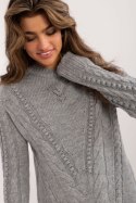 Sweter Damski Model BA-SW-0574.44 Grey - Badu - uniwersalny Sweter Damski Model BA-SW-0574.44 Grey - Badu - uniwersalny