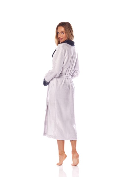 Szlafrok Damski Model Claudia 2206 Perła - L&L collection - XXL Szlafrok Damski Model Claudia 2206 Perła - L&L collection - XXL