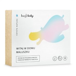 Hagi Baby Witaj w Domu Maluszku zestaw krem pod pieluszkę 50ml + oliwka do ciała 150ml + krem do buzi i ciała 50ml + mydło 100g 