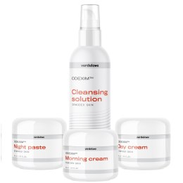 Odexim Zestaw płyn oczyszczający 150ml + krem na rano 30ml + krem na dzień 30ml + pasta na noc 30ml (P1)