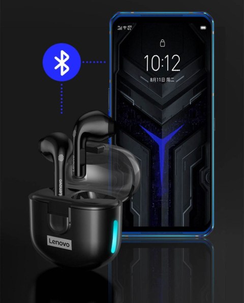 Słuchawki bezprzewodowe douszne Lenovo Thinkplus LivePods LP12 Czarne Słuchawki bezprzewodowe douszne Lenovo Thinkplus LivePods LP12 Czarne