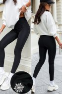 Czarne lekko ocieplane legginsy iwi Czarne lekko ocieplane legginsy iwi