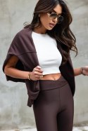 Czekoladowe elastyczne legginsy push-up Wish Czekoladowe elastyczne legginsy push-up Wish