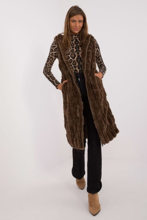 Kamizelka Model AT-KZ-2368-1.08 Dark Brown - AT - S/M Kamizelka Model AT-KZ-2368-1.08 Dark Brown - AT - S/M