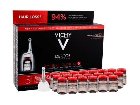 Vichy Dercos Aminexil Clinical 5 Preparat przeciw wypadaniu włosów 21x6 ml (M) (P2) Vichy Dercos Aminexil Clinical 5 Preparat przeciw wypadaniu włosów 21x6 ml (M) (P2)