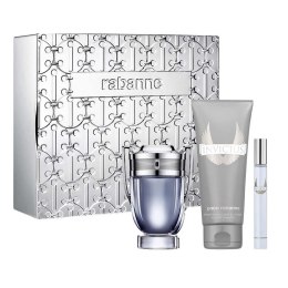 Paco Rabanne Invictus zestaw woda toaletowa spray 100ml + woda toaletowa spray 10ml + żel do mycia ciała 100ml (P1)