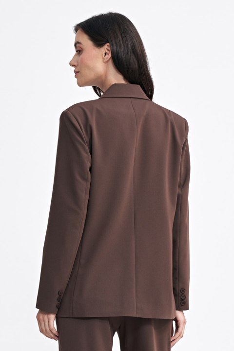 Marynarka oversize dwurzędowa Z69 Brown - Nife - 36 Marynarka oversize dwurzędowa Z69 Brown - Nife - 36