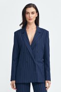 Marynarka oversize dwurzędowa prążek Z71 Navy - Nife - 40 Marynarka oversize dwurzędowa prążek Z71 Navy - Nife - 40