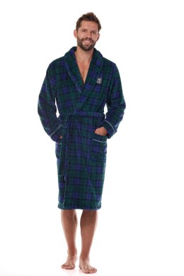 Szlafrok Męski Model Hero Long 2455 Granatowy - L&L collection - L