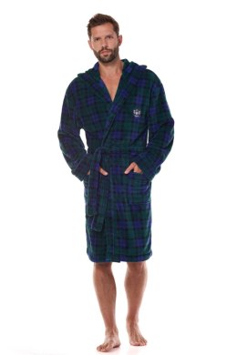 Szlafrok Męski Model Hero Long 2455 Granatowy - L&L collection - XL