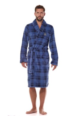 Szlafrok Męski Model Hero Long 2455 Navy - L&L collection - XL
