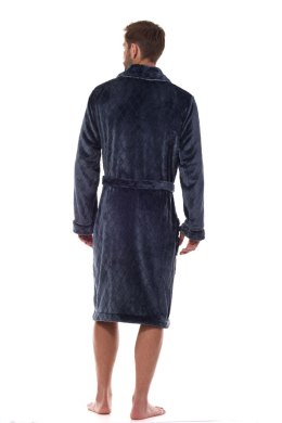 Szlafrok Męski Model Ready Long 2453 Grafit - L&L collection - L