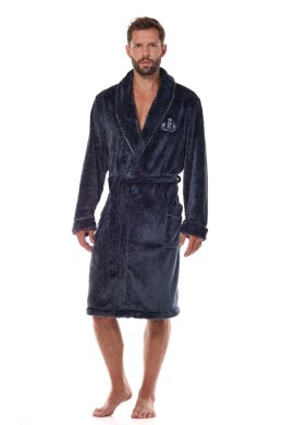Szlafrok Męski Model Ready Long 2453 Grafit - L&L collection - M