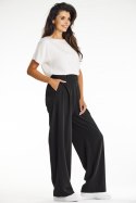 Spodnie Damskie Model A674 Black - awama - L Spodnie Damskie Model A674 Black - awama - L