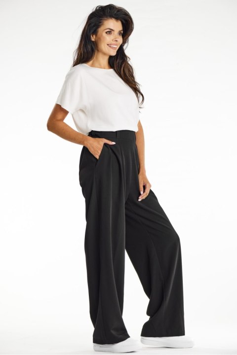 Spodnie Damskie Model A674 Black - awama - L Spodnie Damskie Model A674 Black - awama - L