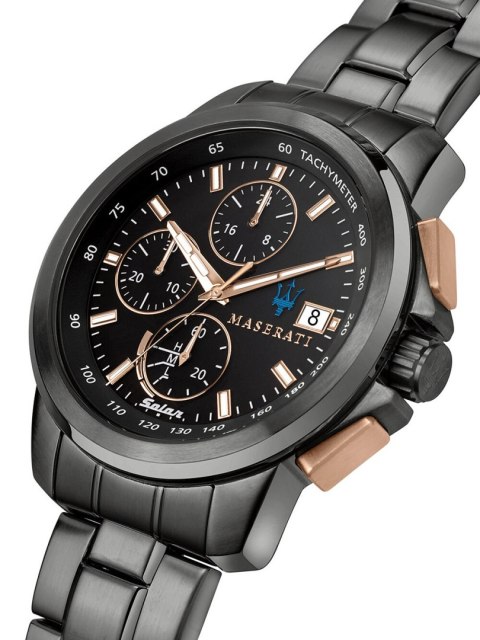 Zegarek Męski Maserati Successo Solar Chrono R8873645001 + BOX Zegarek Męski Maserati Successo Solar Chrono R8873645001 + BOX