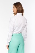 Biała koszula z żabotem K68 White - Nife - 36 Biała koszula z żabotem K68 White - Nife - 36