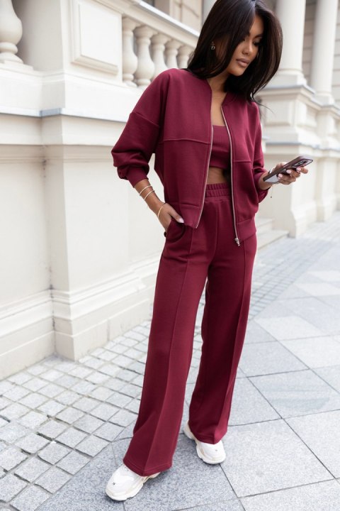 Spodnie Komplet Model Misty D33 Bordo - IVON - M/L