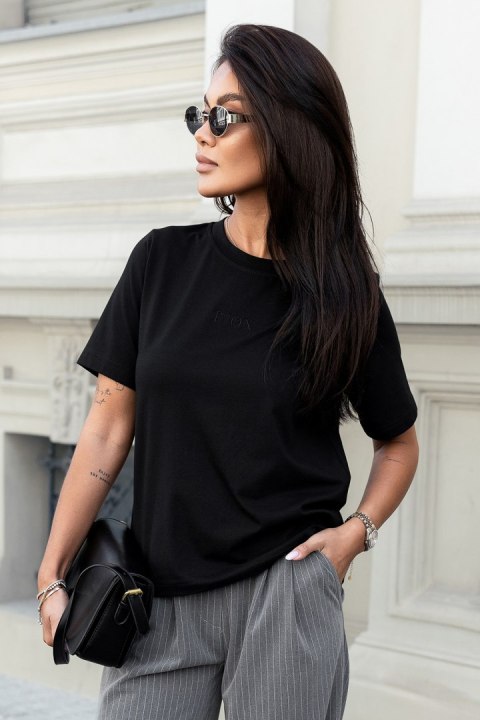 Tshirt Damski Model B57 Black - IVON - XS Tshirt Damski Model B57 Black - IVON - XS