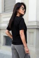 Tshirt Damski Model B57 Black - IVON - XS Tshirt Damski Model B57 Black - IVON - XS