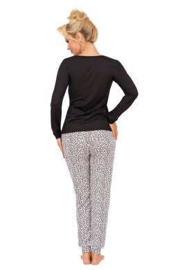 Piżama Damska Model Pantera Long Black - Donna - 42