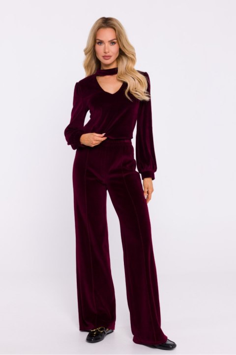 Spodnie Damskie Model MOE830 Bordo - Moe - L Spodnie Damskie Model MOE830 Bordo - Moe - L