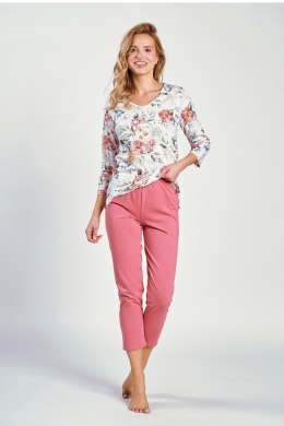 Piżama Damska Model Louisa 3247 White/Malina - Taro - s