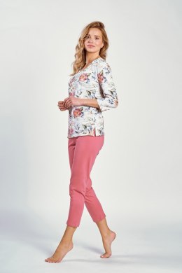 Piżama Damska Model Louisa 3247 White/Malina - Taro - s