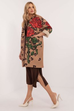 Płaszcz Damski Model DHJ-PL-19821.60P Camel - Italy Moda - uniwersalny