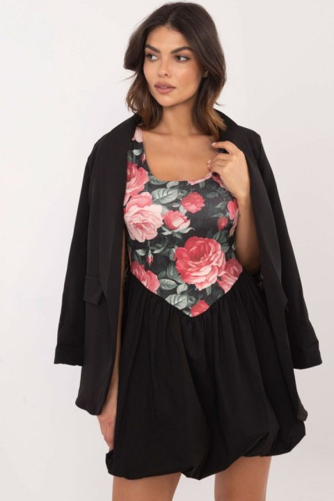 Sukienka Model DHJ-SK-19805-2.65 Black/Pink - Italy Moda - uniwersalny Sukienka Model DHJ-SK-19805-2.65 Black/Pink - Italy Moda - uniwersalny