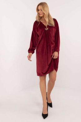 Sukienka Model DHJ-SK-19890.86P Bordo - Italy Moda - uniwersalny