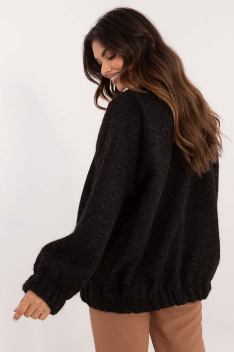 Sweter Kardigan Model DHJ-NA-A8500.11P Black - Italy Moda - uniwersalny Sweter Kardigan Model DHJ-NA-A8500.11P Black - Italy Moda - uniwersalny