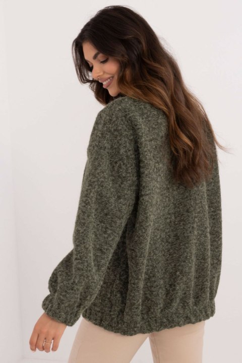 Sweter Kardigan Model DHJ-NA-A8500.11P Khaki - Italy Moda - uniwersalny Sweter Kardigan Model DHJ-NA-A8500.11P Khaki - Italy Moda - uniwersalny