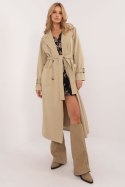 Płaszcz Damski Model LK-PL-509754.42 Beige - Lakerta - S/M Płaszcz Damski Model LK-PL-509754.42 Beige - Lakerta - S/M