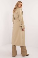 Płaszcz Damski Model LK-PL-509754.42 Beige - Lakerta - S/M Płaszcz Damski Model LK-PL-509754.42 Beige - Lakerta - S/M