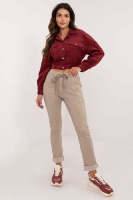 Spodnie Damskie Model DHJ-SP-21258.32 Beige - Italy Moda - uniwersalny