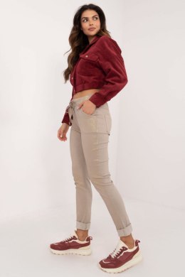 Spodnie Damskie Model DHJ-SP-21258.32 Beige - Italy Moda - uniwersalny